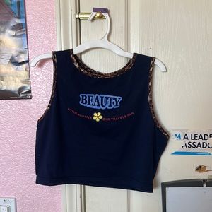 Dark Blue Crop Top